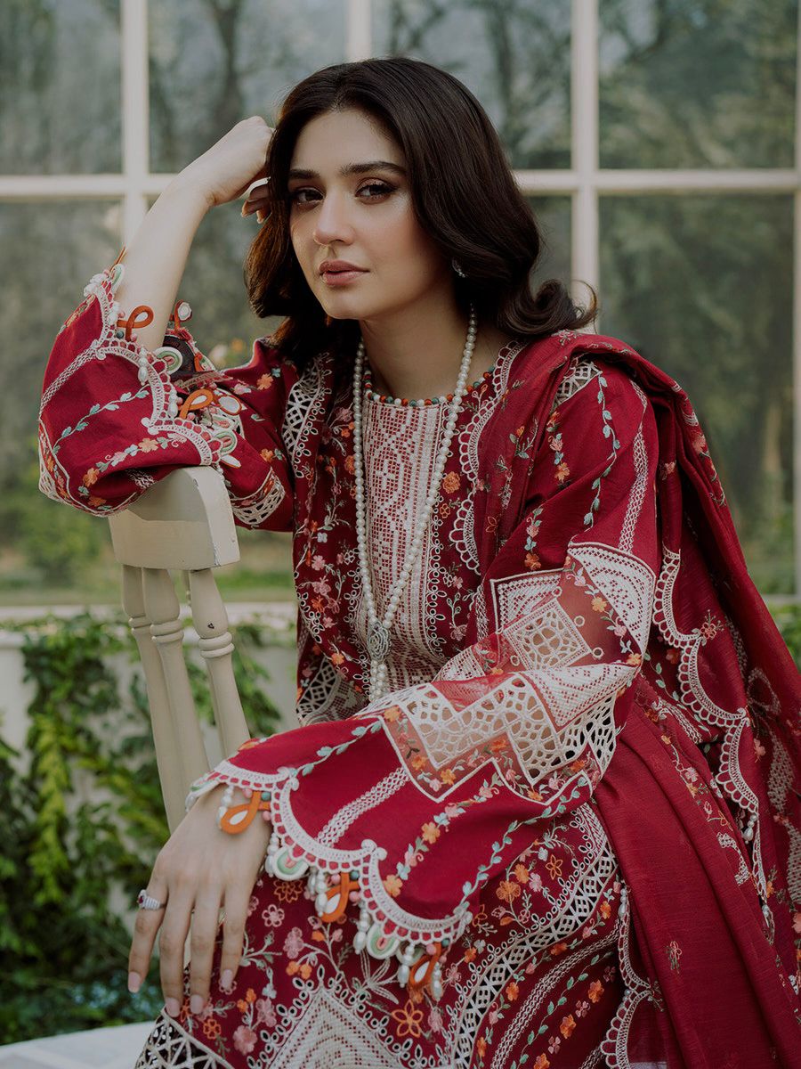 Bin Ilyaas 4129 – Premium Airjet Lawn 90/70 Embroidered 3PC Suit